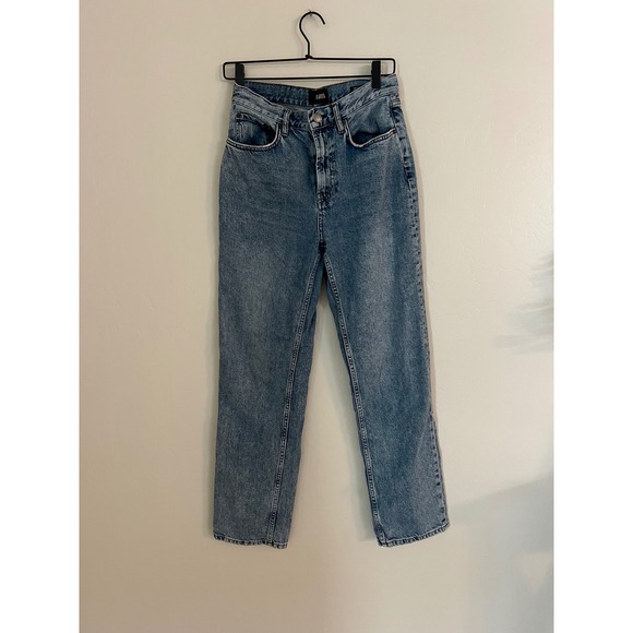 Rails The Topanga High Rise Straight Leg Jeans Medium Wash Blue 28 100% Cotton - Picture 1 of 8